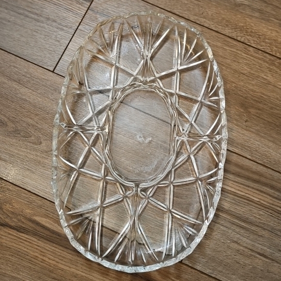 Mikasa Glass 15”‎ Chip-and-Dip Vegetable Fruit Platter Serving Dish - Picture 4 of 4